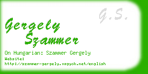 gergely szammer business card